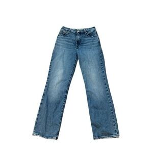 Good American Good Icon Straight Cropped‎ Blue Jeans 25